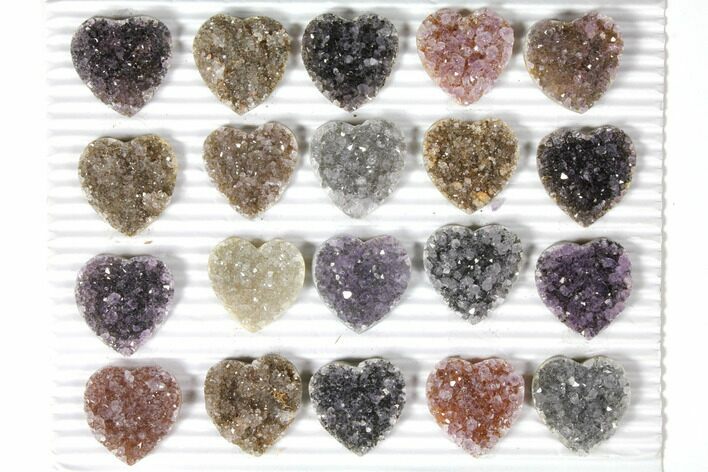 Lot: Druzy Amethyst/Quartz Heart Clusters ( Pieces) #127587